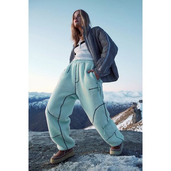 New Free People Hit The Slopes Pants Fleece Size small - Picture 4 of 9
